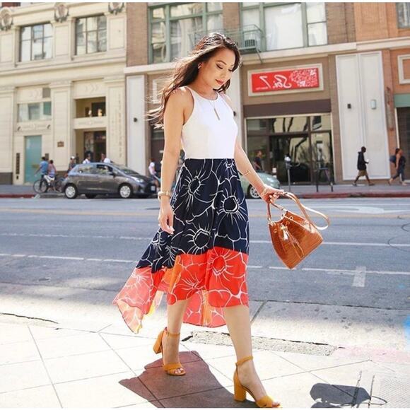 Anthropologie Hutch Peachy High Low Midi Dress - Picture 3 of 13